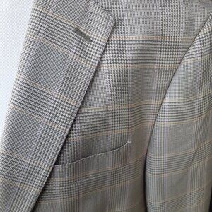 ARNOLD BRANT SZ 40R Plaid Men's Sport Jacket Beige